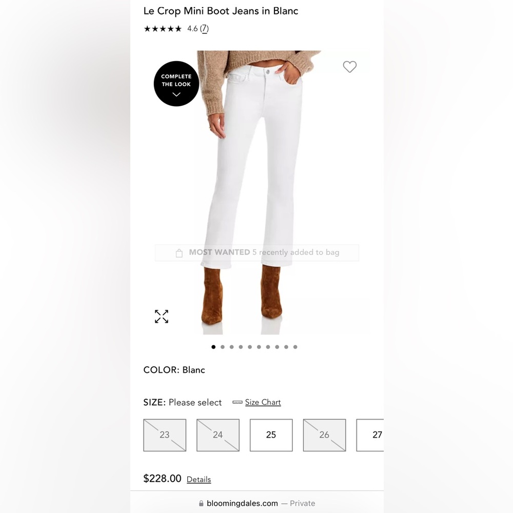 Frame Le Crop mini boot jeans